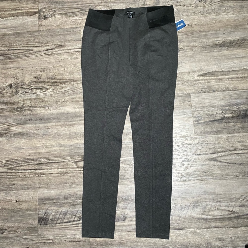 NWT Sentimental New York Size 1XL Gray/ Black Skinny Pants High Waisted